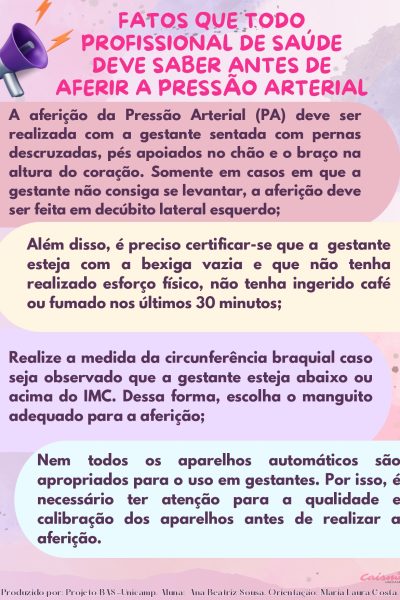Divisão de Obstetrícia - Como aferir a pressão arterial_Orientações
